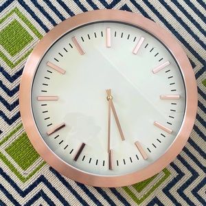 Rose Gold Wall Clock | Great Condition; Like New